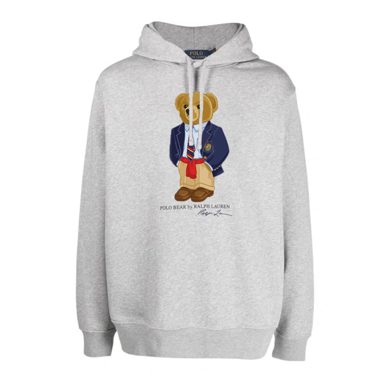 24 year Polo Bear hooded Ralph Lauren bear pullover hooded fleece sweatshirt