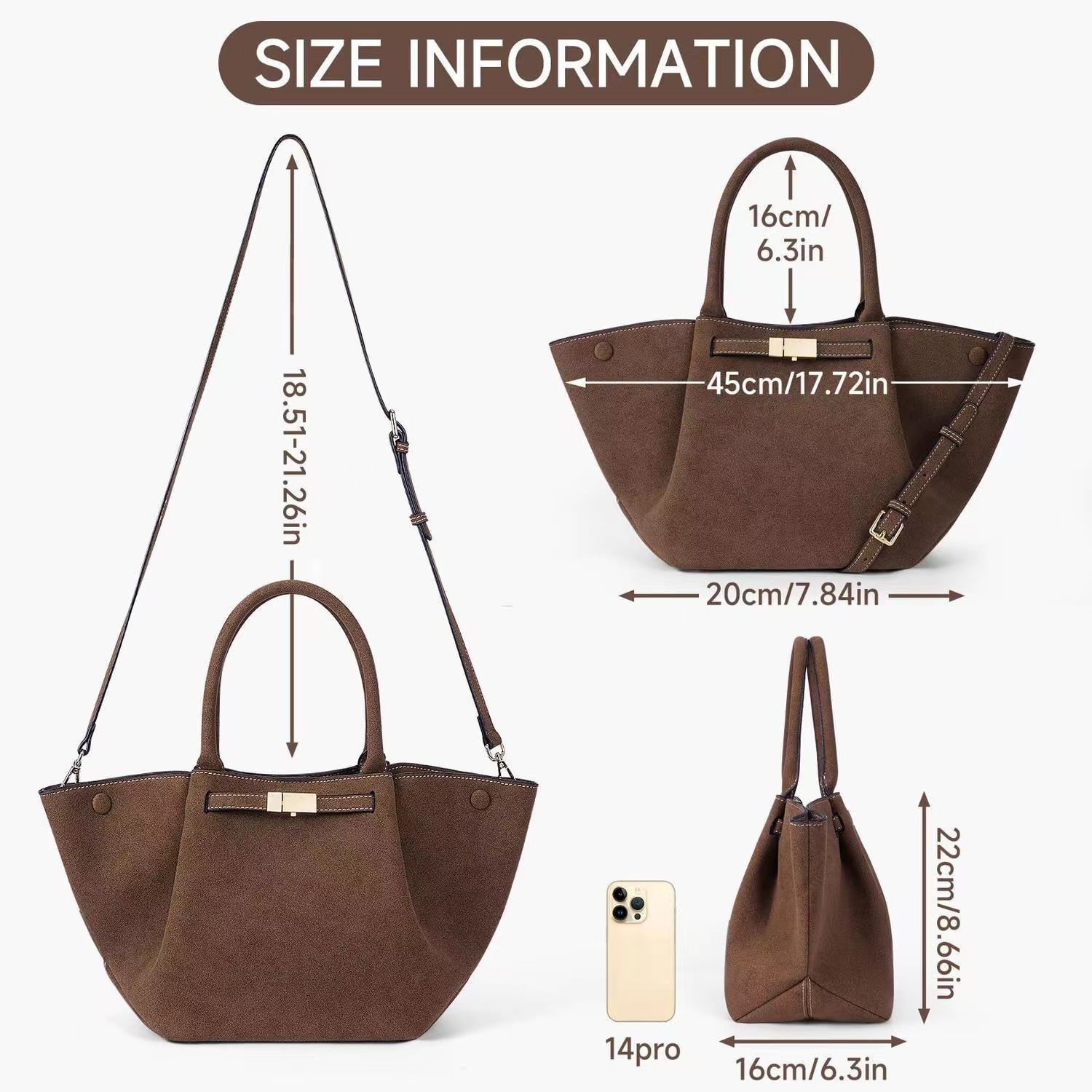 DeMellier | Bags | Demellier New York Mocha Suede Tote Bag
