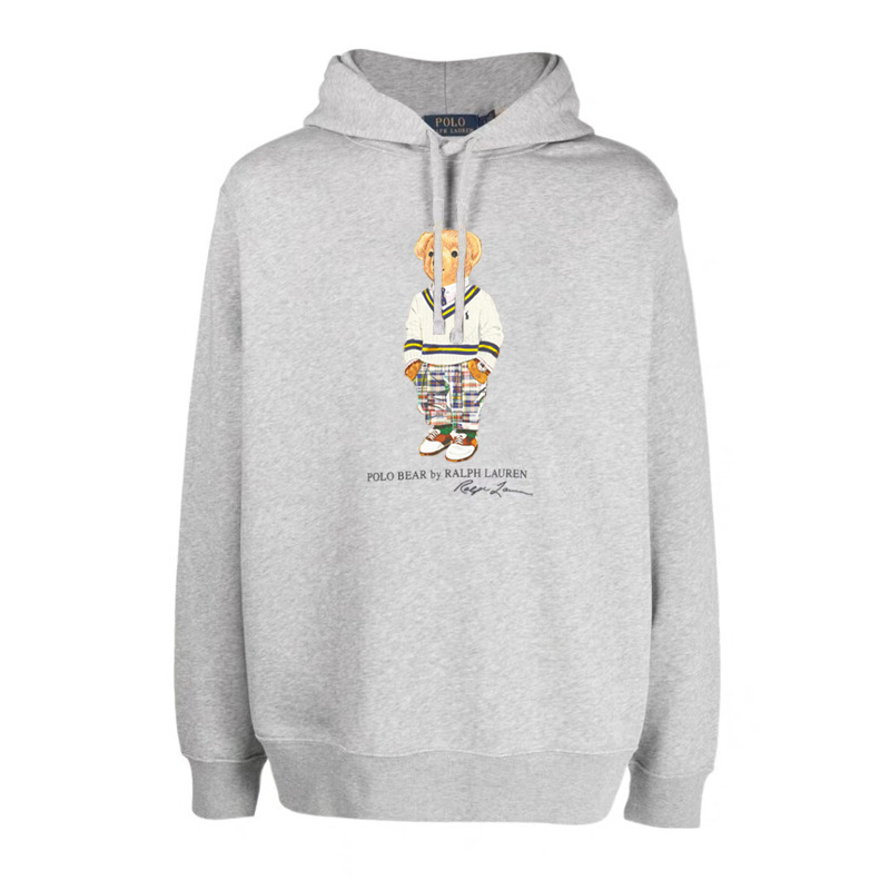 24 year Polo Bear hooded Ralph Lauren bear pullover hooded fleece sweatshirt