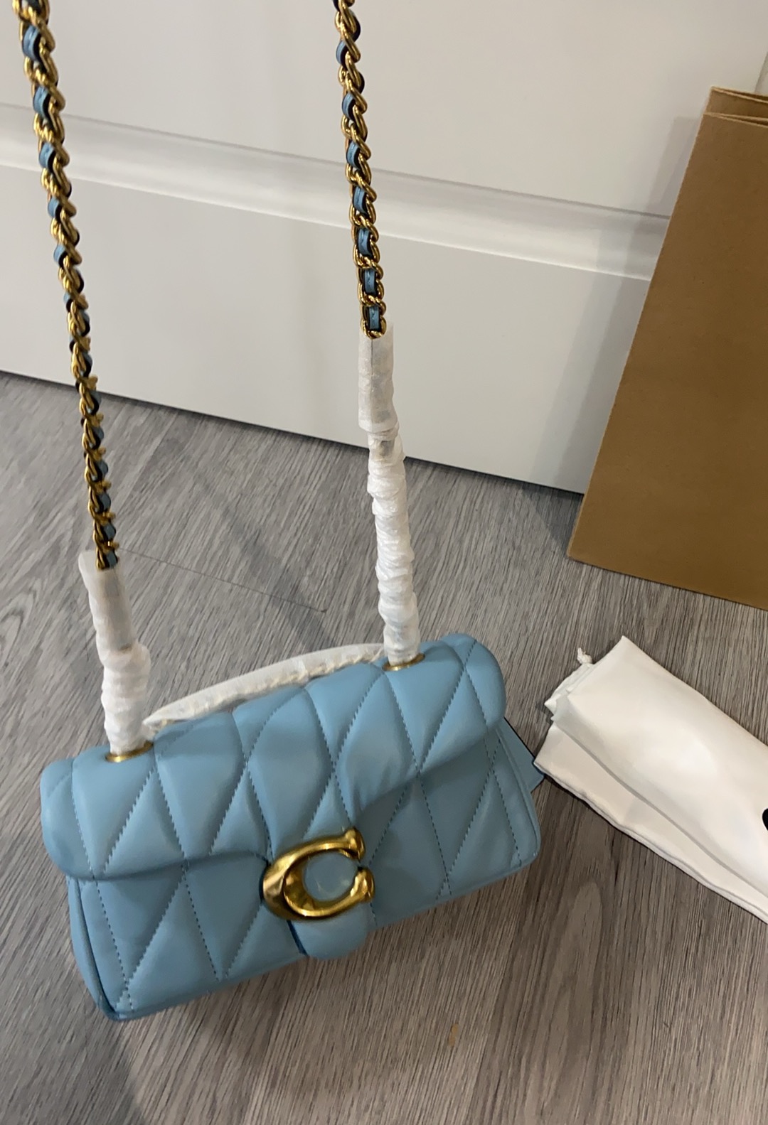 Coach quilting tabby