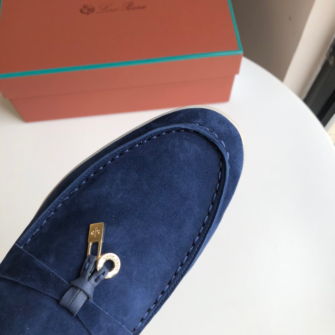 Loro*Piana Women's Slippers LP Leather flat lazy comfortable slip-on Muller sandals