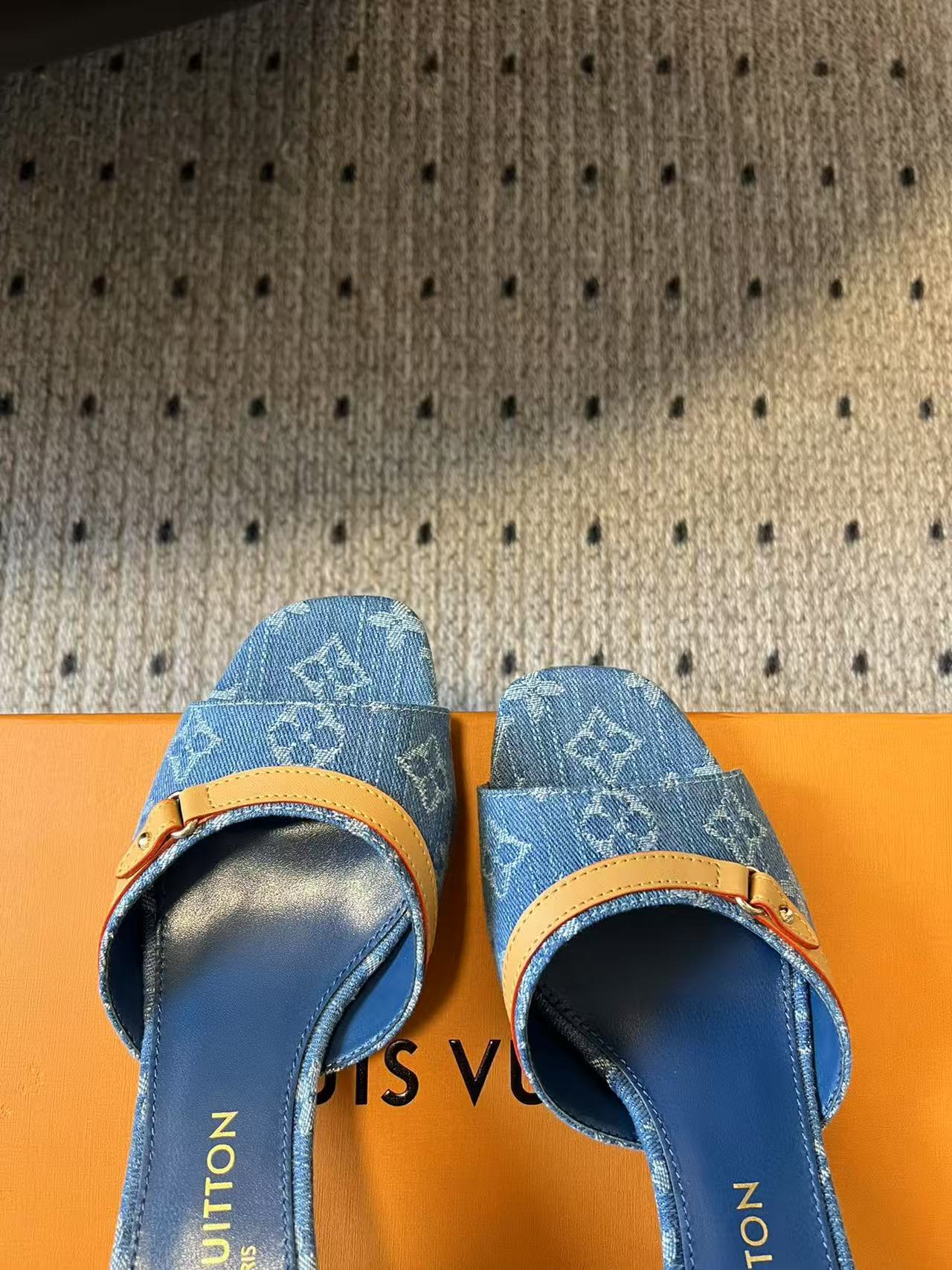 Louis Vuitton denim sandals