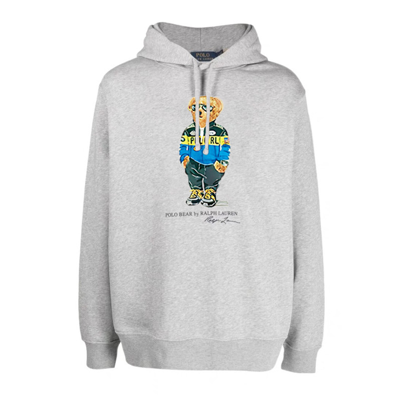 24 year Polo Bear hooded Ralph Lauren bear pullover hooded fleece sweatshirt