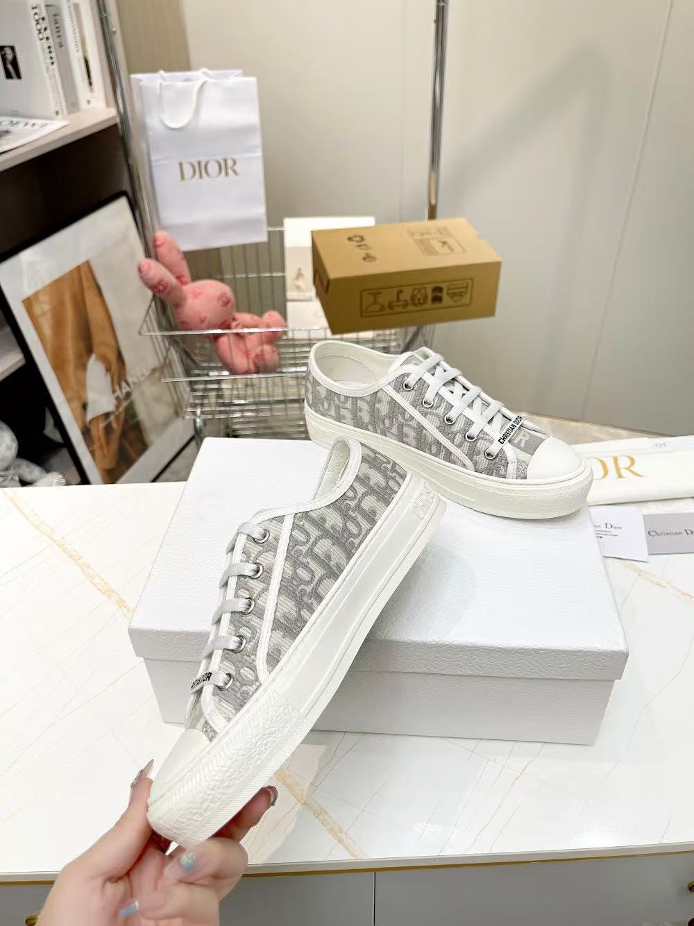 DIOR classic embroidered casual shoes