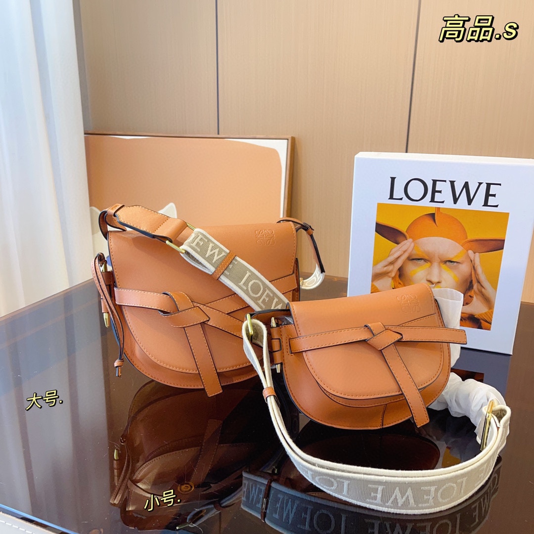 Replica Loewe Gate Small Canvas Jacquard-Trimmed Leather Shoulder Bag