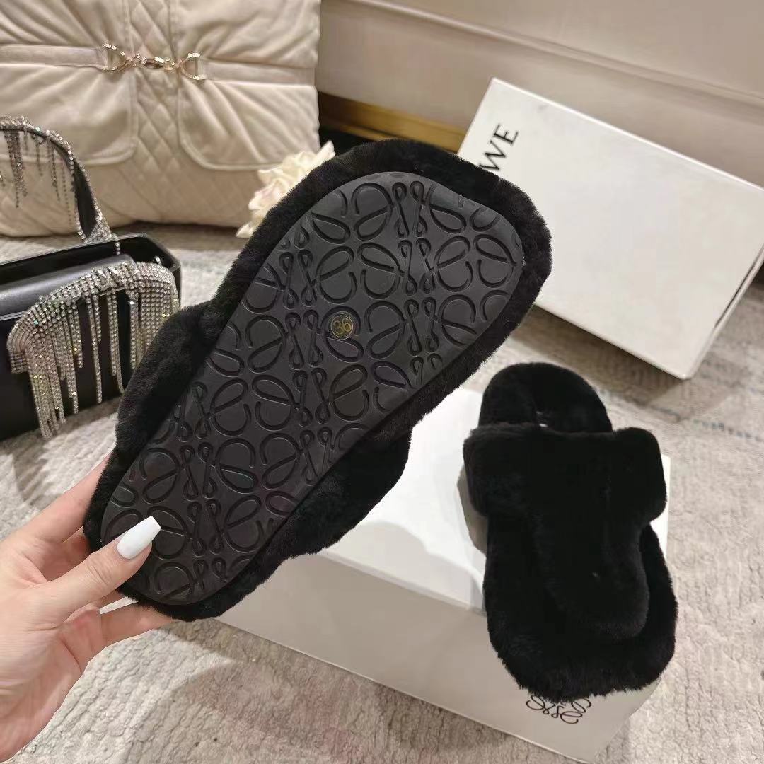Loewe Ease woolen slippers