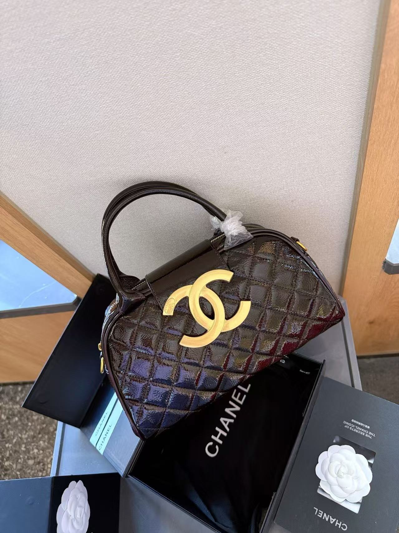 Vintage Chanel bowling bag