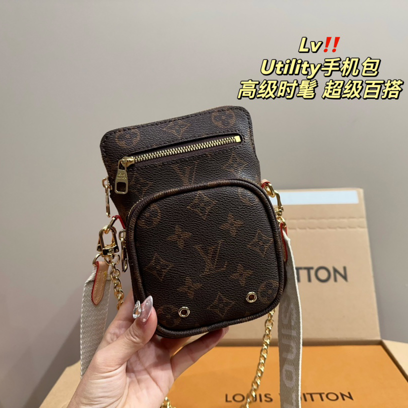LV Louis Vuitton utility phone bag