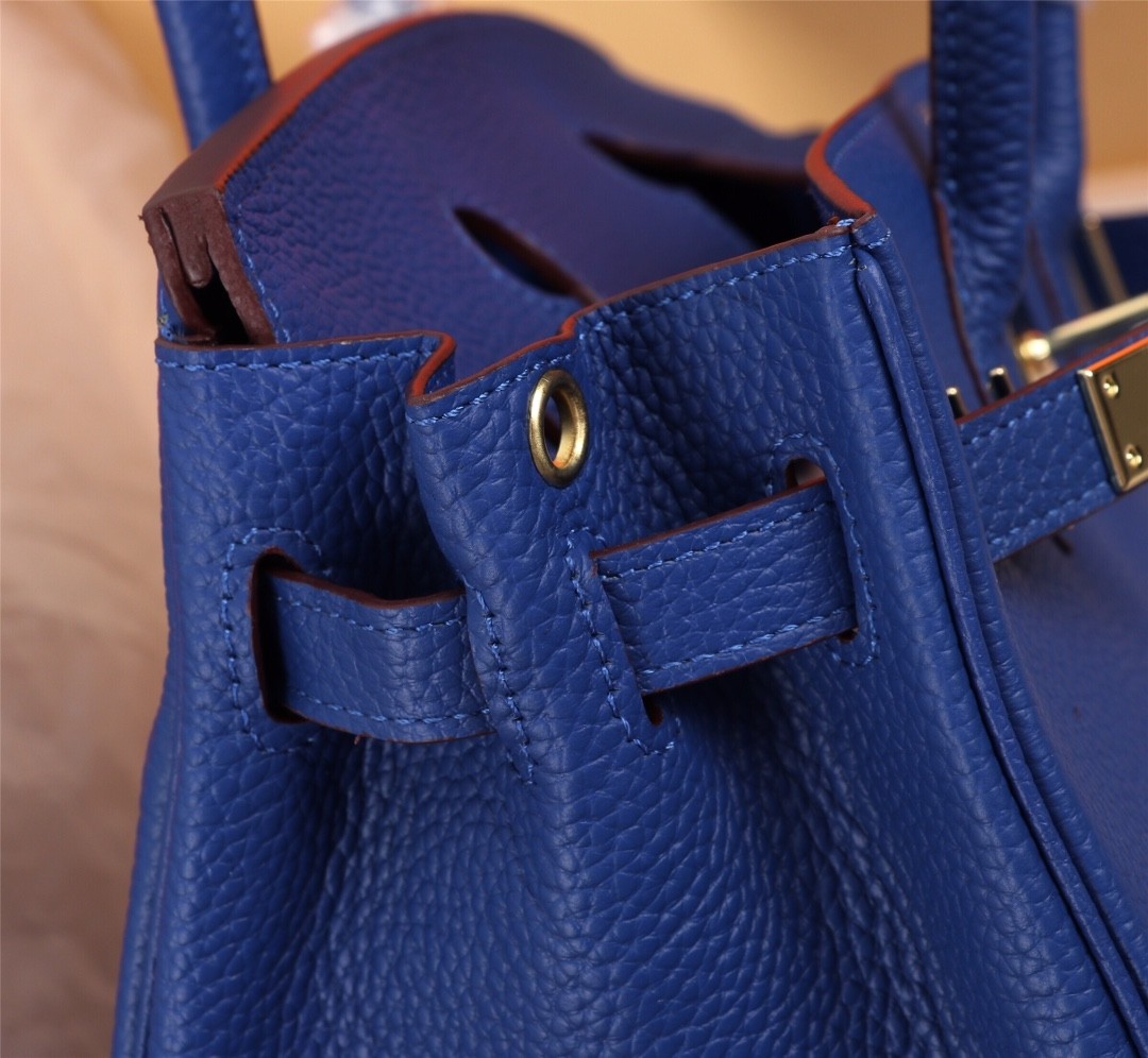 Top Quality Hermes  Epsom Birkin 30 Bleu Electrique Handbag
