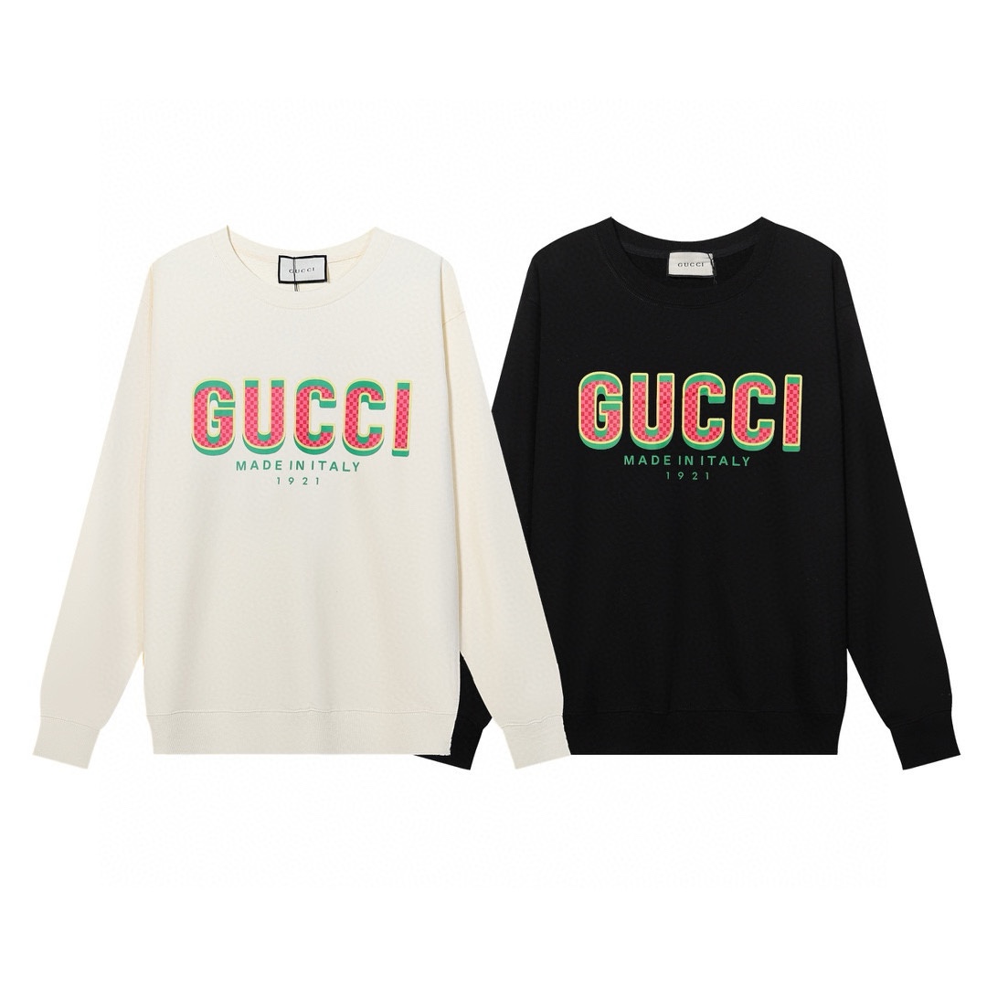Replica GUCCI printed crew-neck hoodie