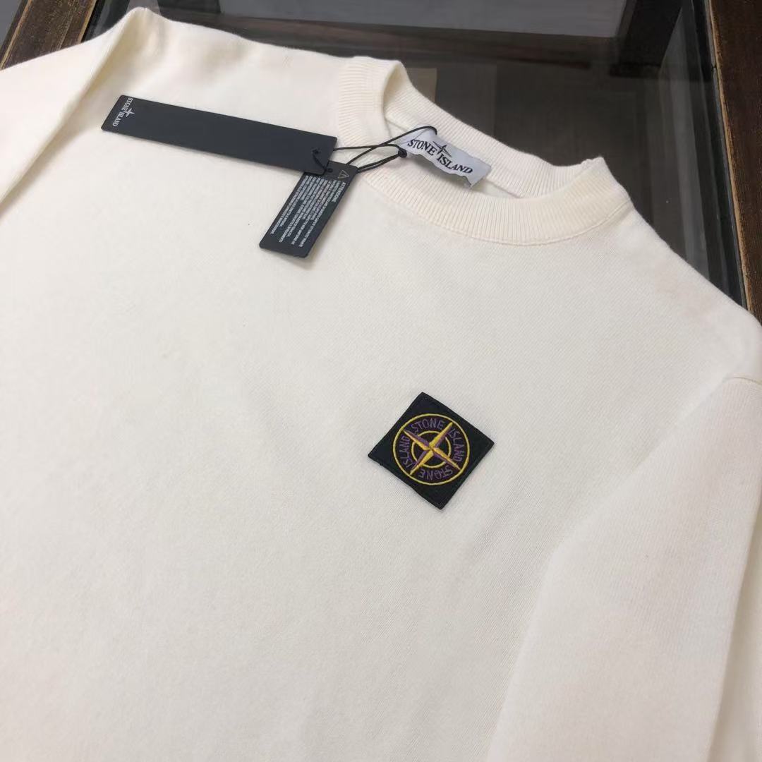 Stone island men's casual knit hoodie