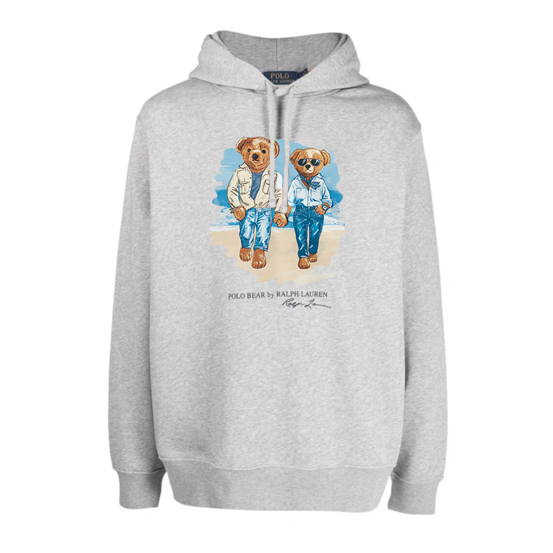 24 year Polo Bear hooded Ralph Lauren bear pullover hooded fleece sweatshirt