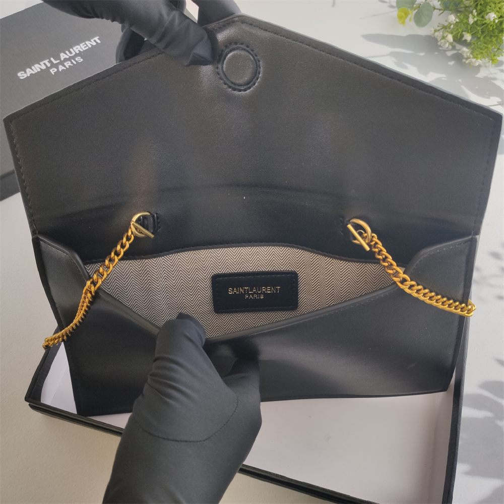 Replica YSL Grain de Poudre Uptown Chain Wallet