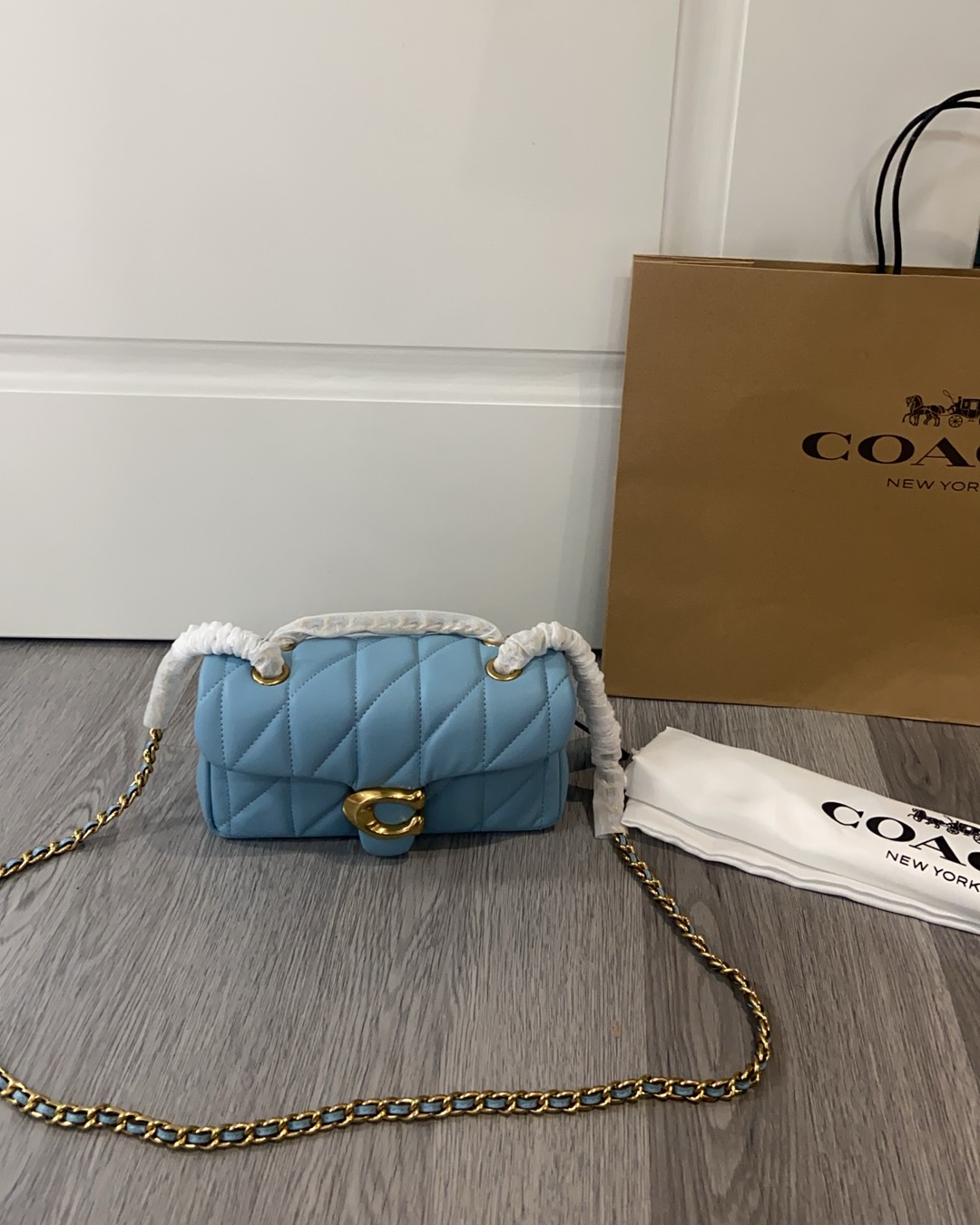 Coach quilting tabby