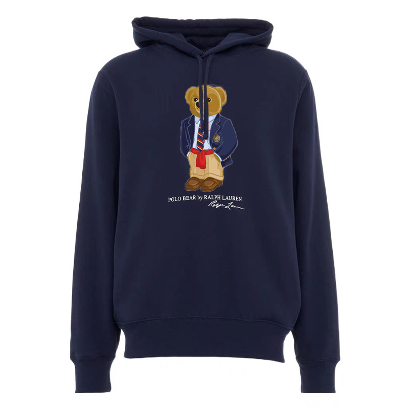 24 year Polo Bear hooded Ralph Lauren bear pullover hooded fleece sweatshirt