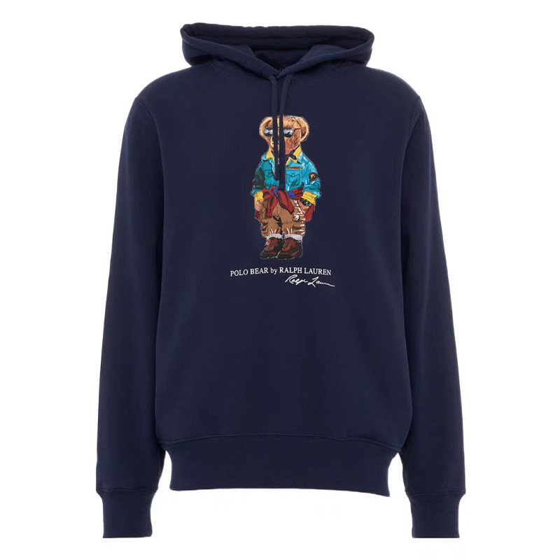 24 year Polo Bear hooded Ralph Lauren bear pullover hooded fleece sweatshirt