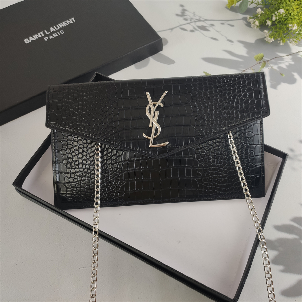 Replica YSL Grain de Poudre Uptown Chain Wallet