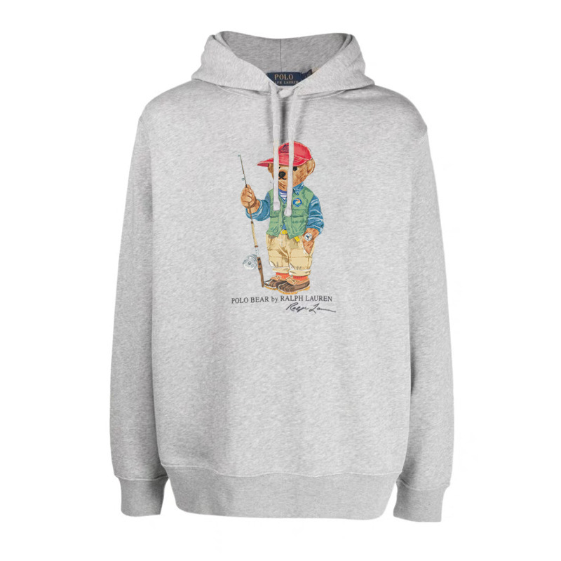 24 year Polo Bear hooded Ralph Lauren bear pullover hooded fleece sweatshirt