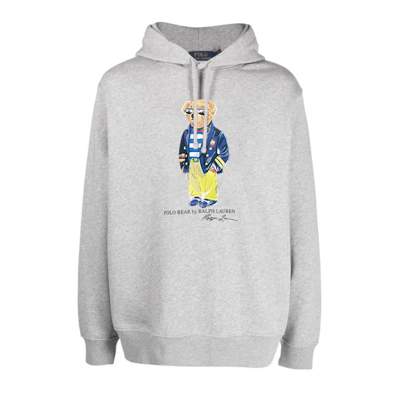 24 year Polo Bear hooded Ralph Lauren bear pullover hooded fleece sweatshirt