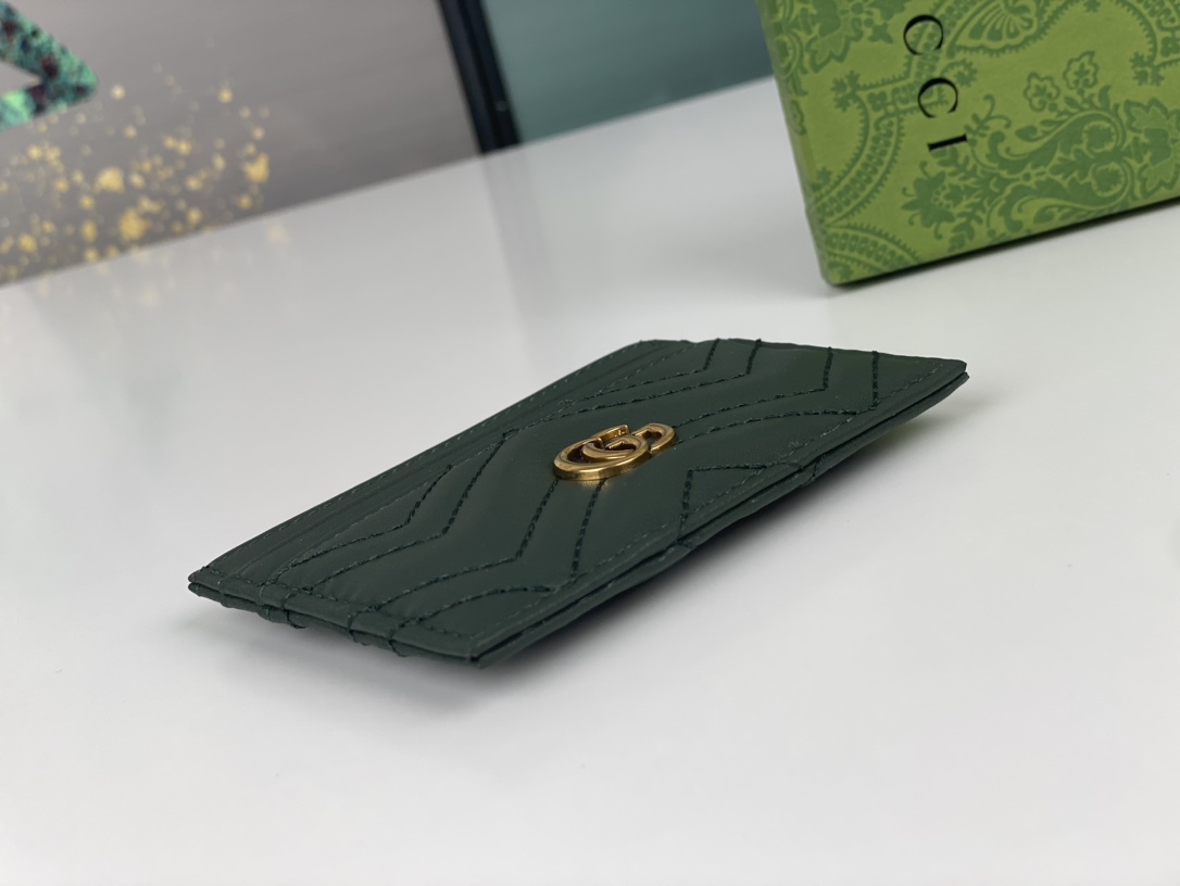 Replica Gucci GG Marmont Women Real Leather Card Bag