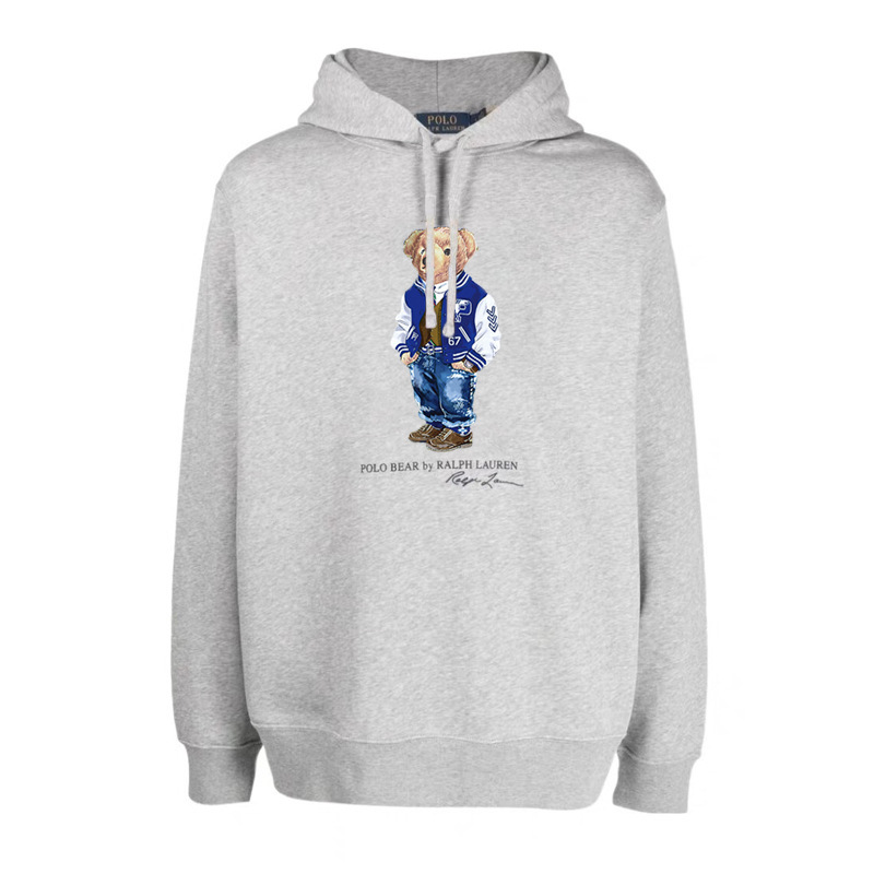 24 year Polo Bear hooded Ralph Lauren bear pullover hooded fleece sweatshirt