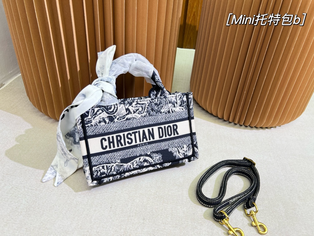 Replica DIOR Book Tote Oblique Canvas Mini Bag