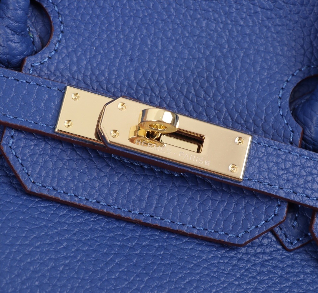 Top Quality Hermes  Epsom Birkin 30 Bleu Electrique Handbag