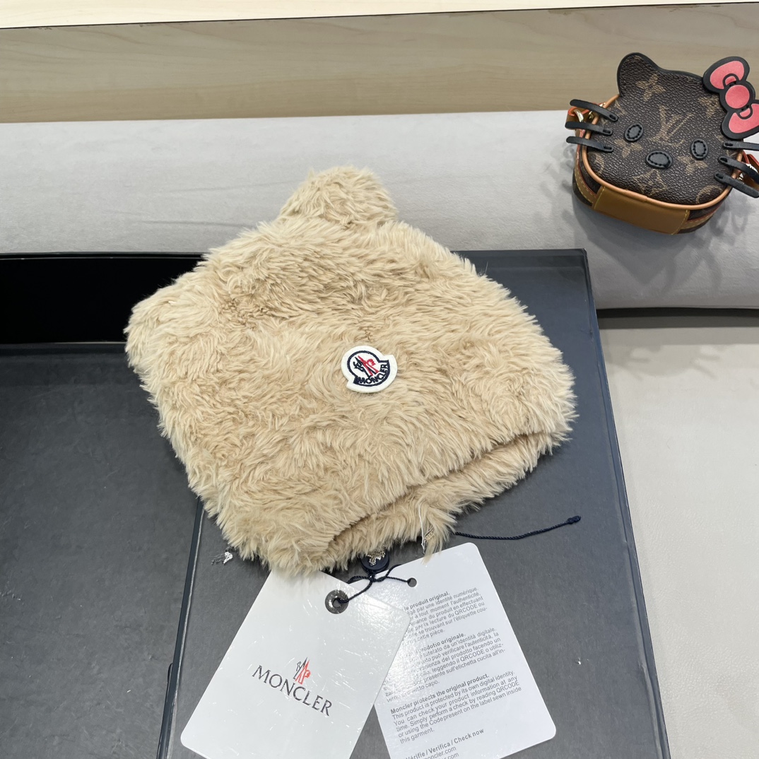 Moncler Little Bear Ears Plush Hat