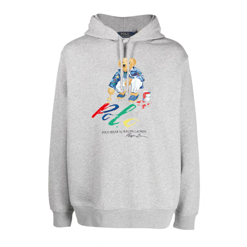 24 year Polo Bear hooded Ralph Lauren bear pullover hooded fleece sweatshirt