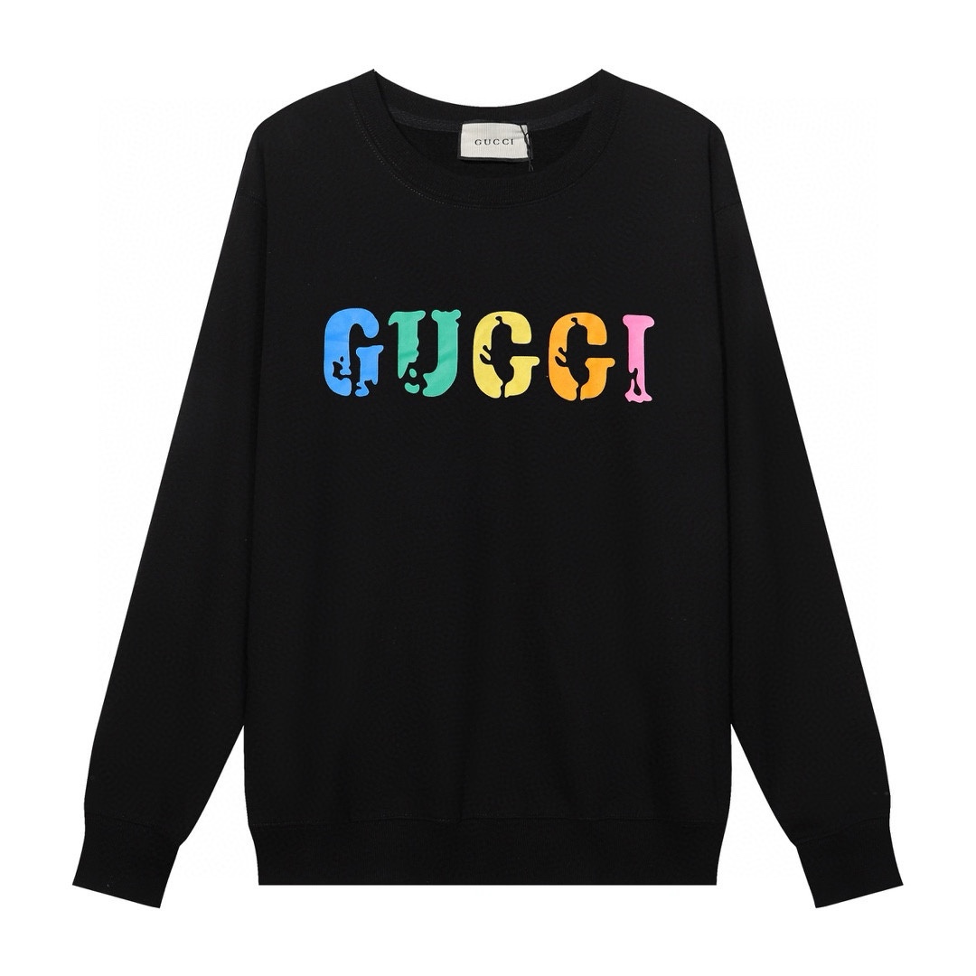 Replica GUCCI printed crew-neck hoodie