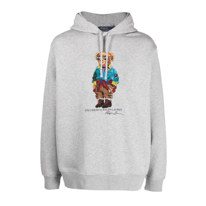 24 year Polo Bear hooded Ralph Lauren bear pullover hooded fleece sweatshirt