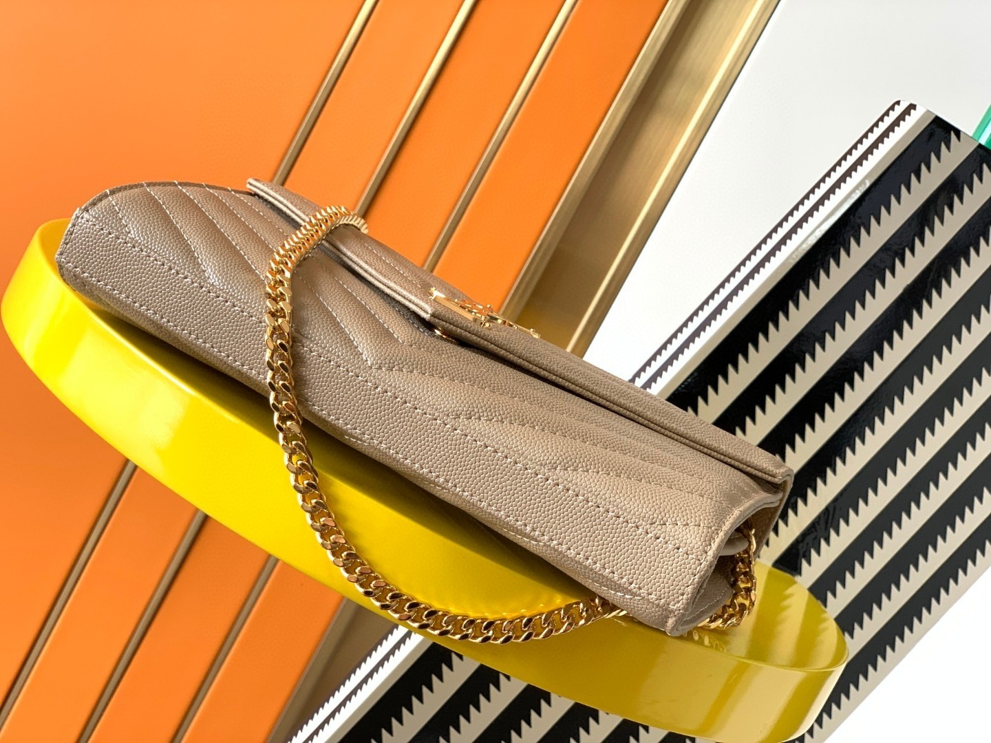 Top version YSL monogram woc 100% leather chain bag