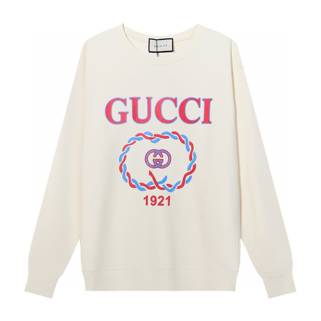 Replica GUCCI printed crew-neck hoodie
