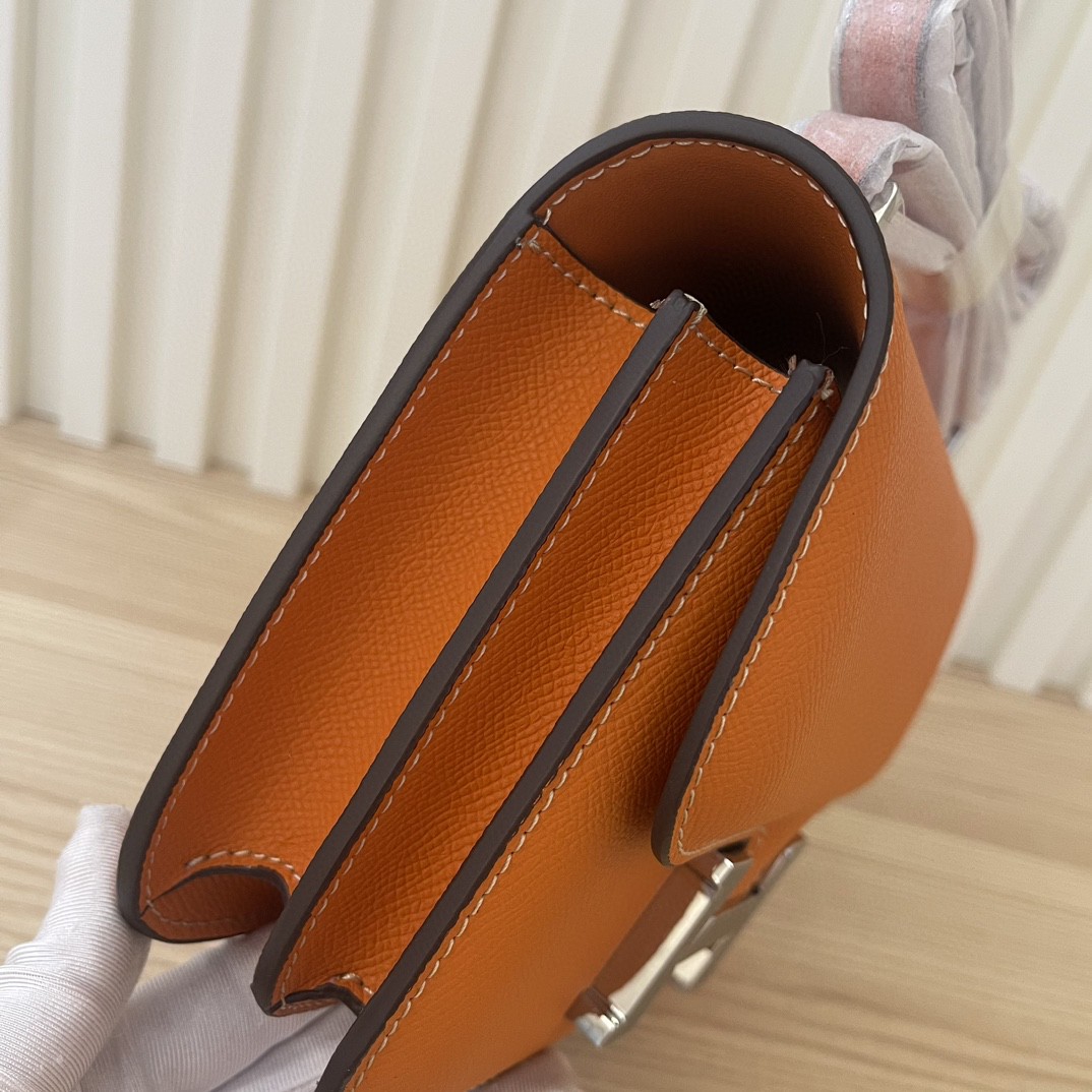 Hermes Women Constance 24 Bag Epsom Leather-Orange/Gold