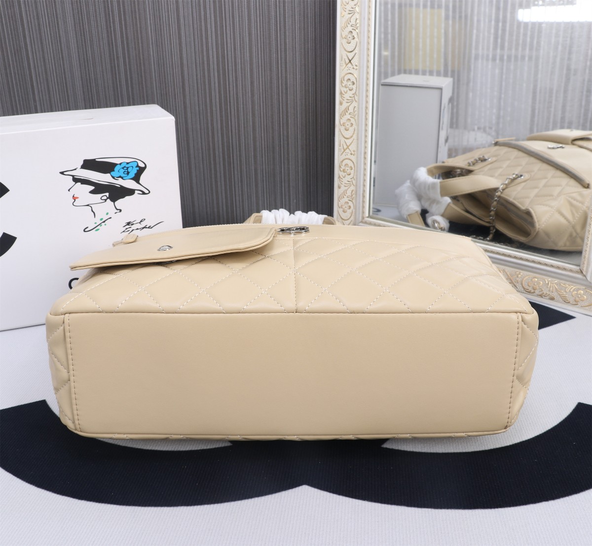 Top VersionChanel 23p full leather shopping bag