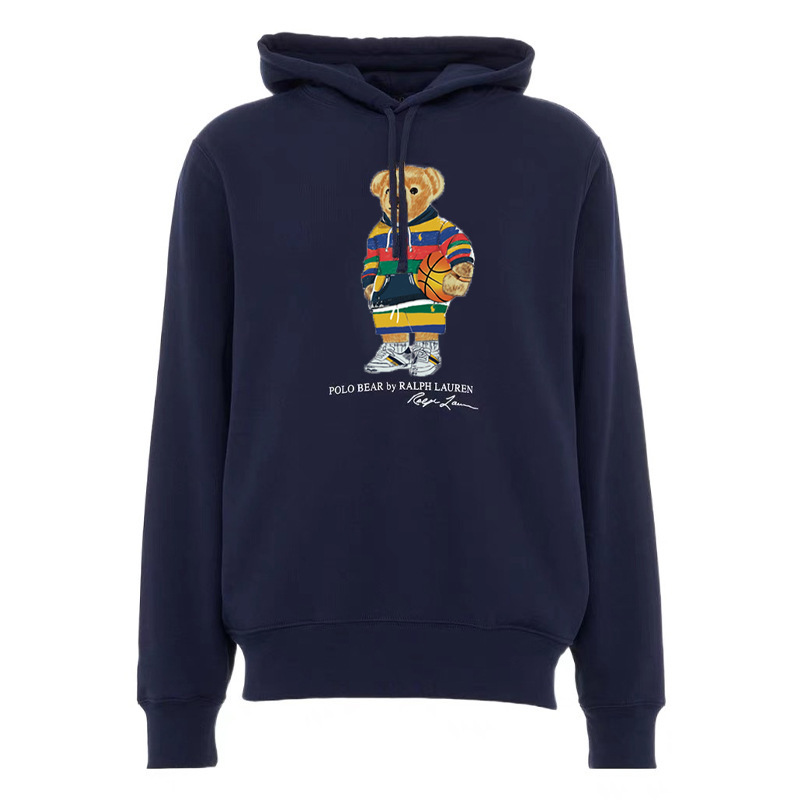 24 year Polo Bear hooded Ralph Lauren bear pullover hooded fleece sweatshirt