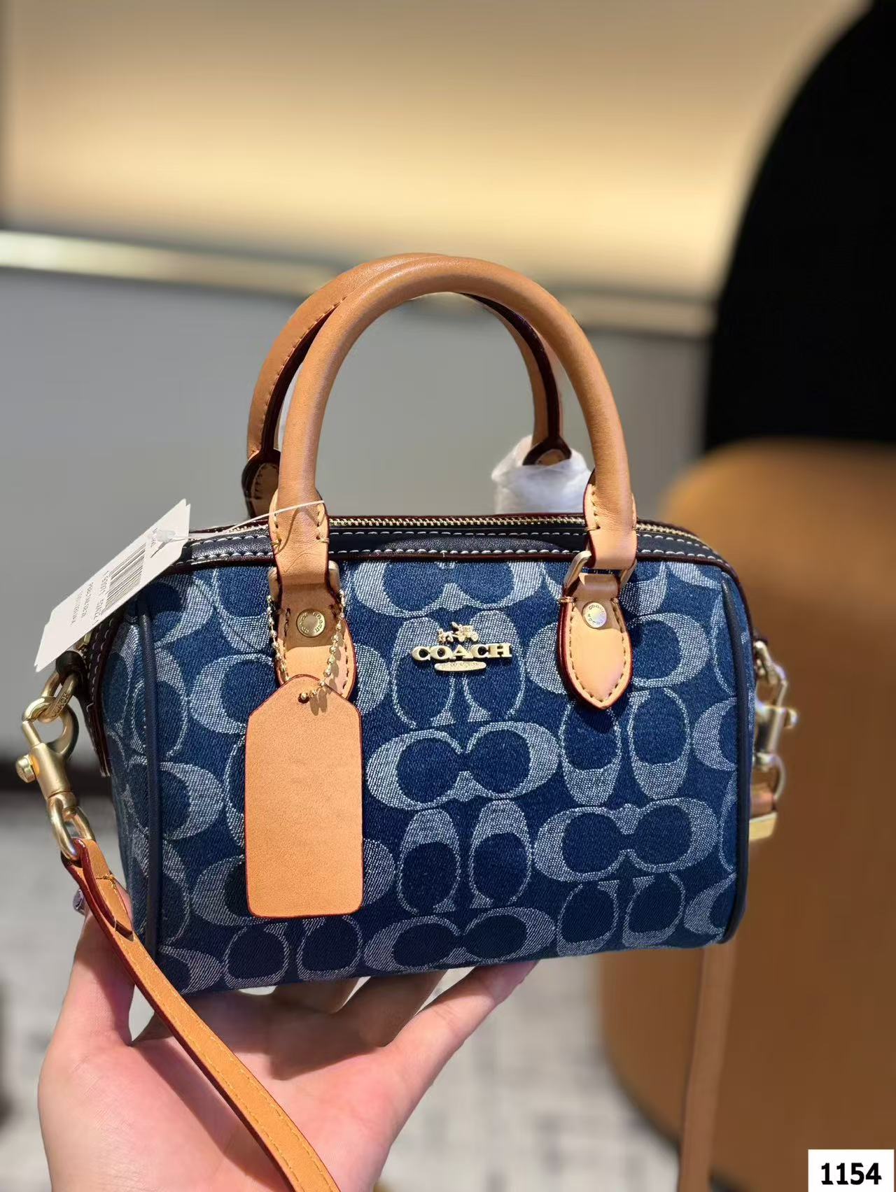 Coach Denim Pillow Bag