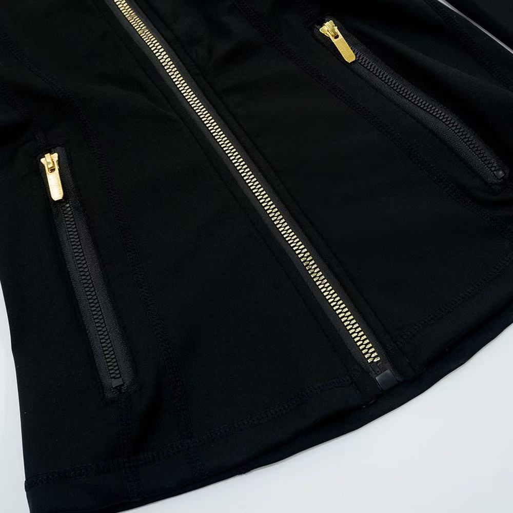 Lululemon gold zipper yoga wear