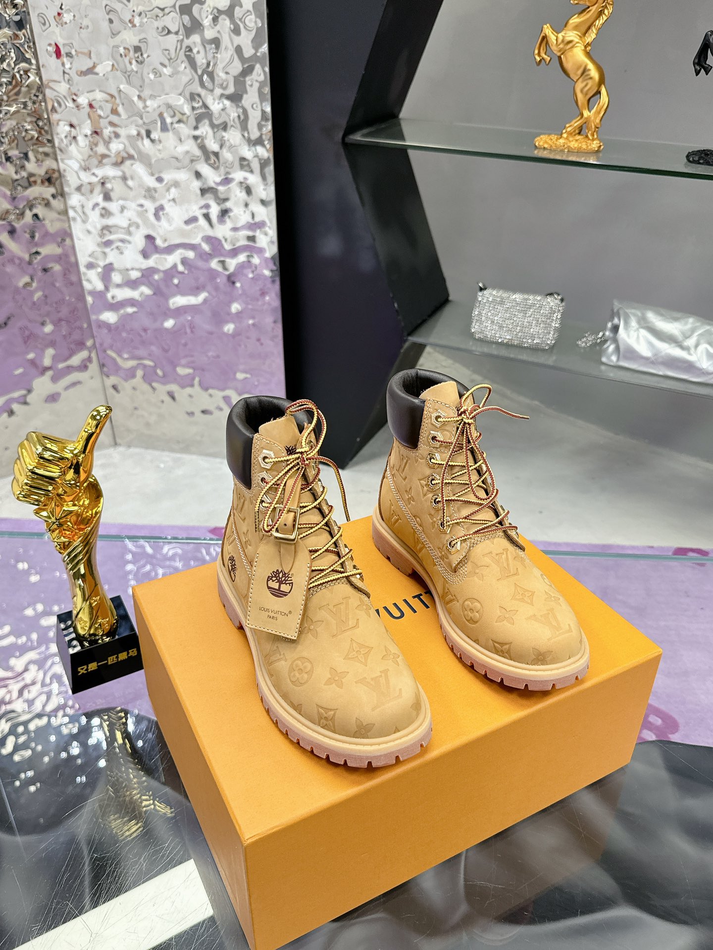 LV x Timberland  Monogram Short boots