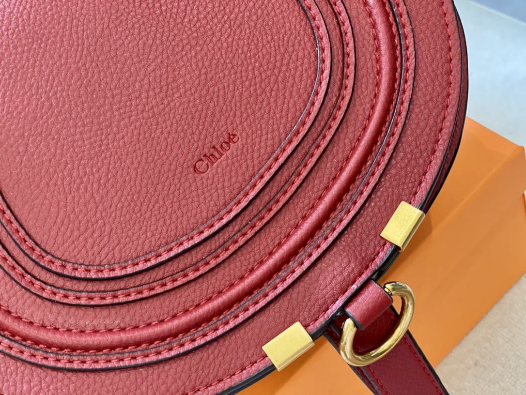 Replica CHLOE'   MARCIE Marcie Small leather shoulder bag with logo engraving