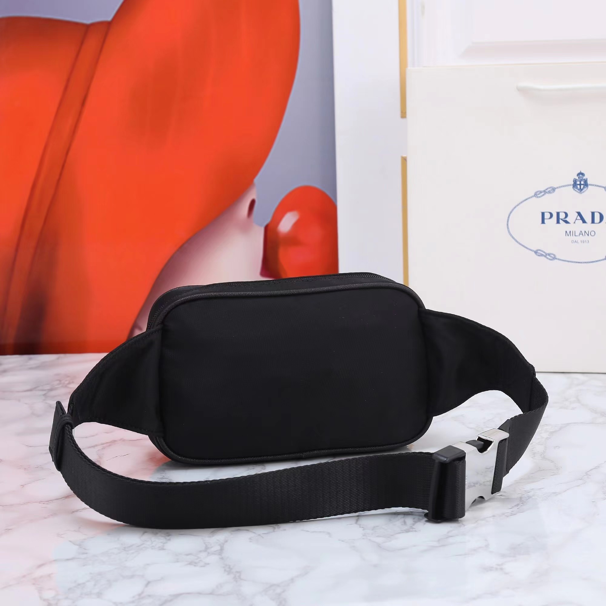 High Quality Prada Nylon waist and chest Unisex bags