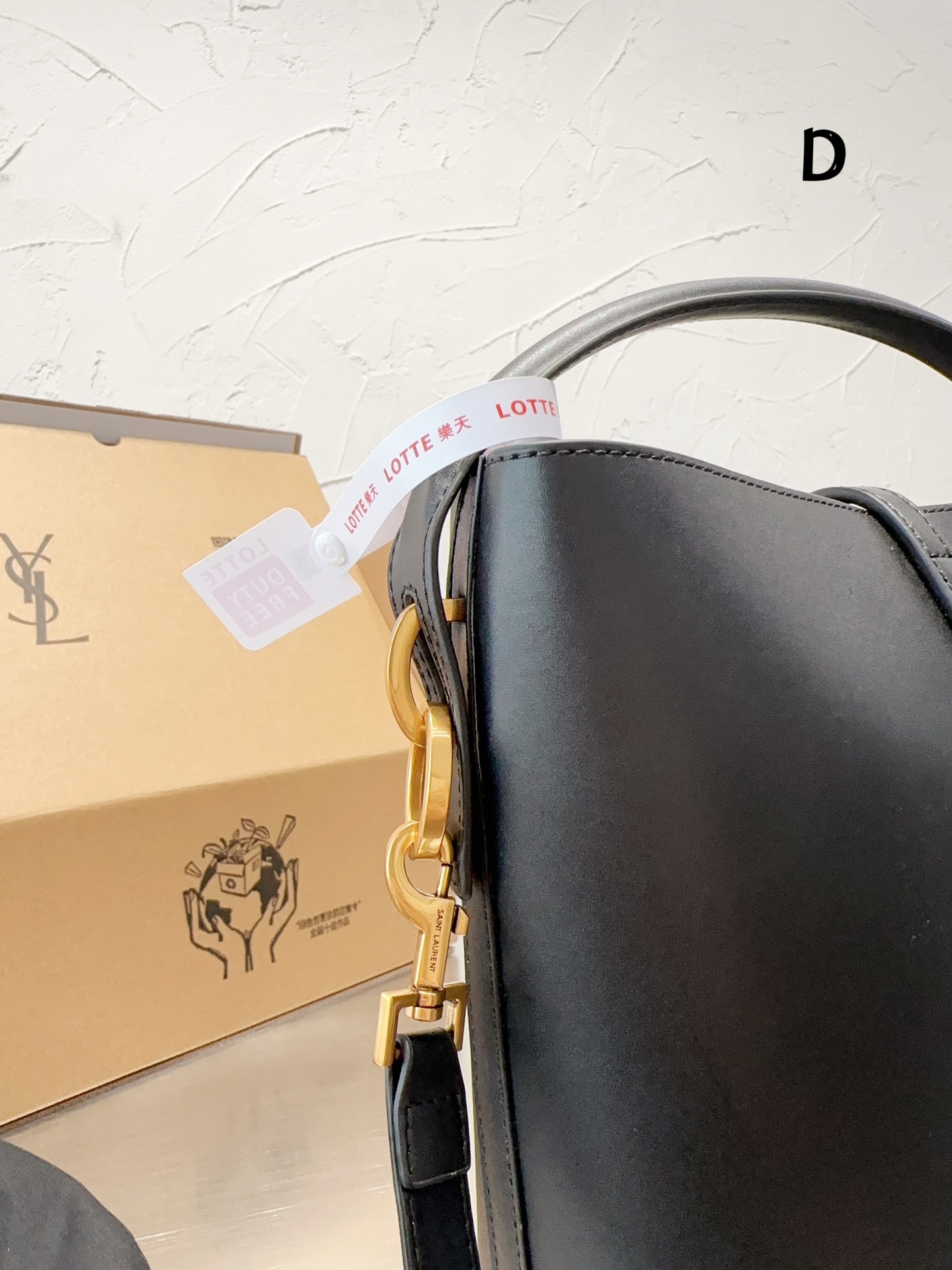 YSL bucket chain crossbody bag