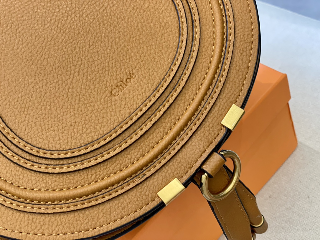 Replica CHLOE'   MARCIE Marcie Small leather shoulder bag with logo engraving