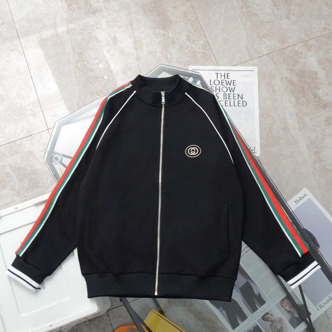 Replica Gucci classic Double GLogo with stand collar coat hoodie