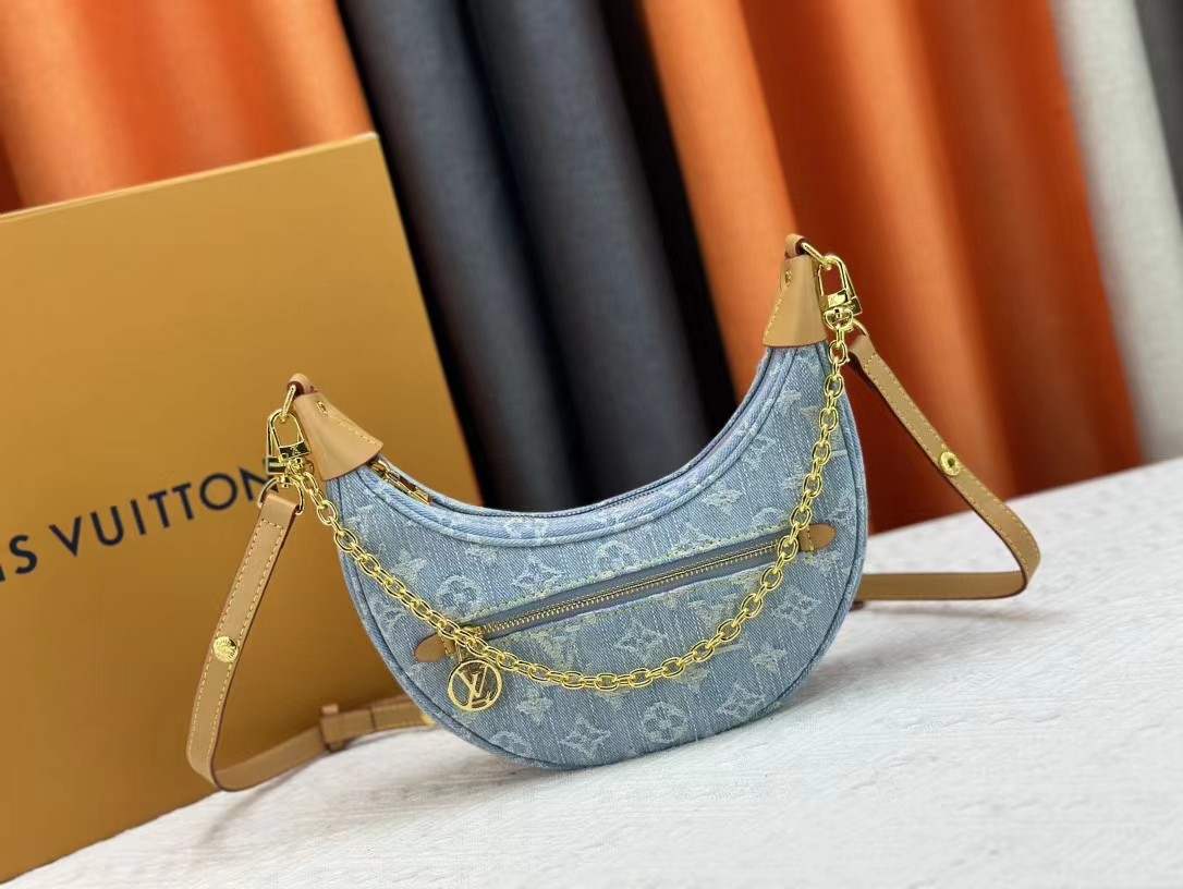 Louis Vuitton denim Moon Odeo Moneygram bag
