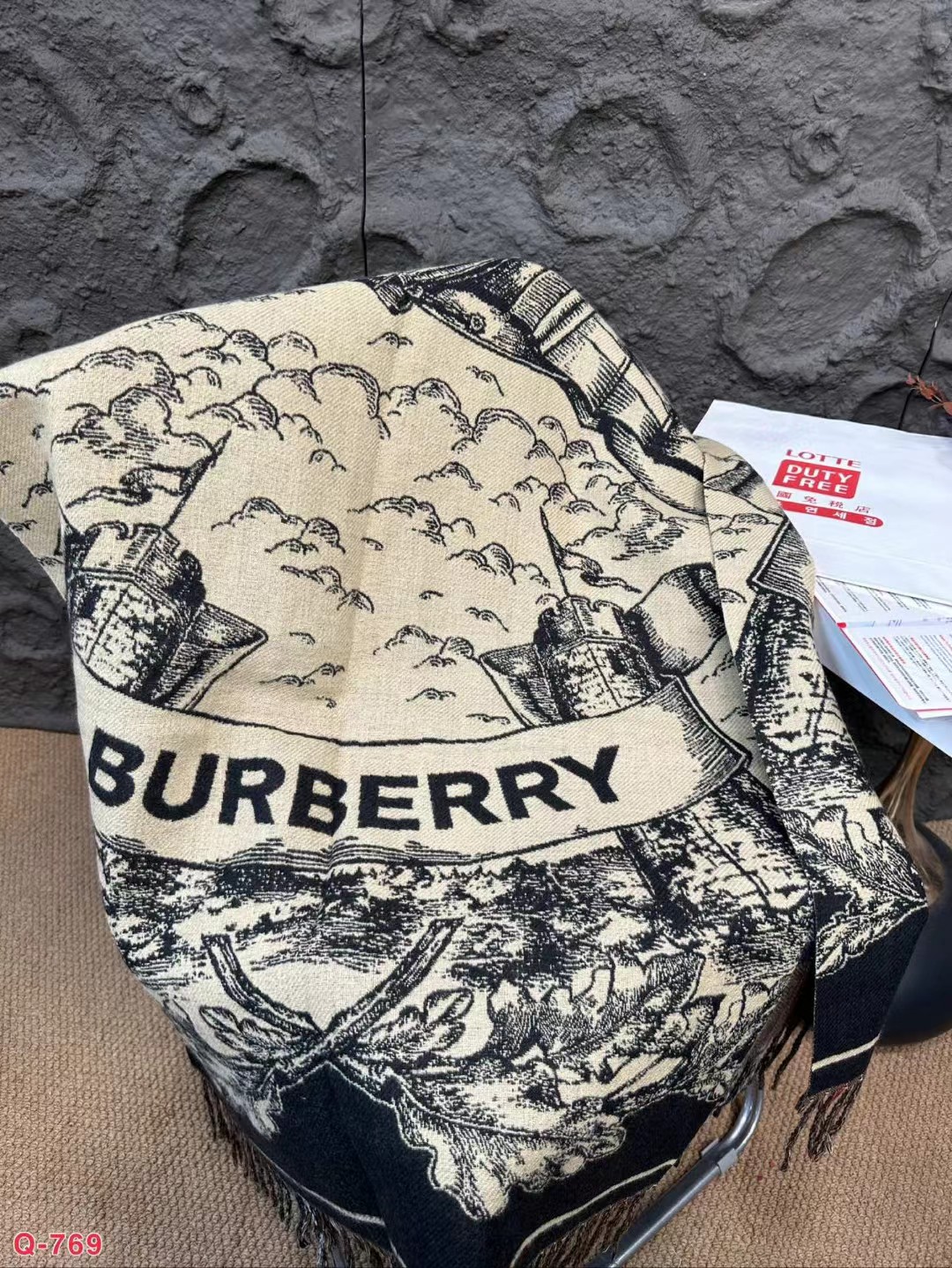 Replica Burberry Check Cashmere Scarf