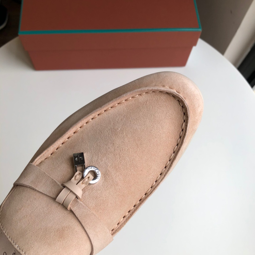 Loro*Piana Women's Slippers LP Leather flat lazy comfortable slip-on Muller sandals