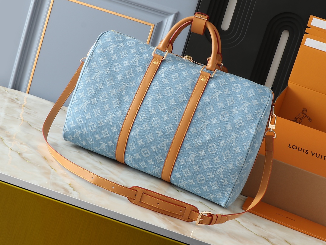 LV Keepall Bandouliere 45 Monogram Denim bag