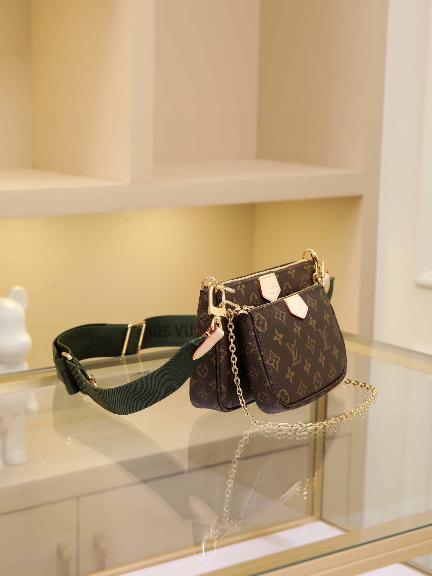 High quality LV Multi Pochette Accessories Monogram three piece set