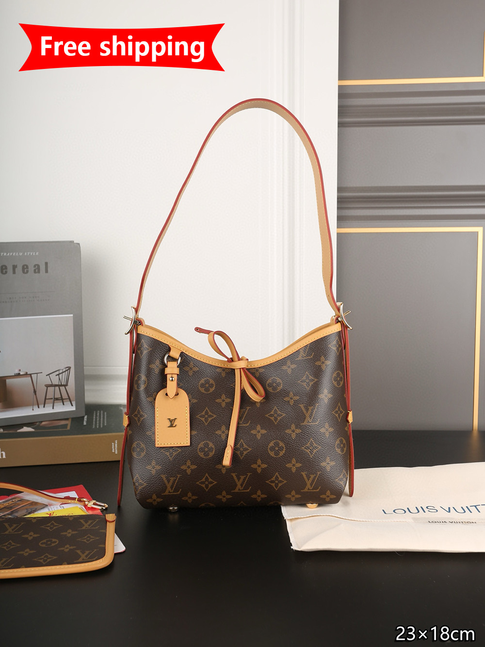 LV Carryall shopping Handbag shoulder carrier bag
